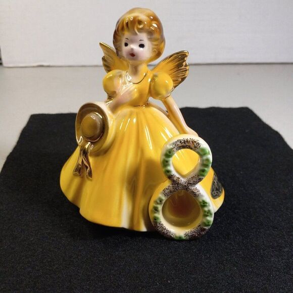 Vintage Josep Original Winged Porcelain Figurine Birthday Number 8 Doll - Picture 1 of 6